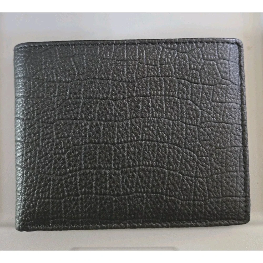 Men's HIMI Remember Black Leather Bifold Wallet with RFID Protection. New w/box